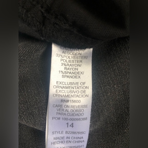 NWT  Democracy Jeans “Ab” Solution High Rise Slim Straight Crop Size 14 - Picture 12 of 12